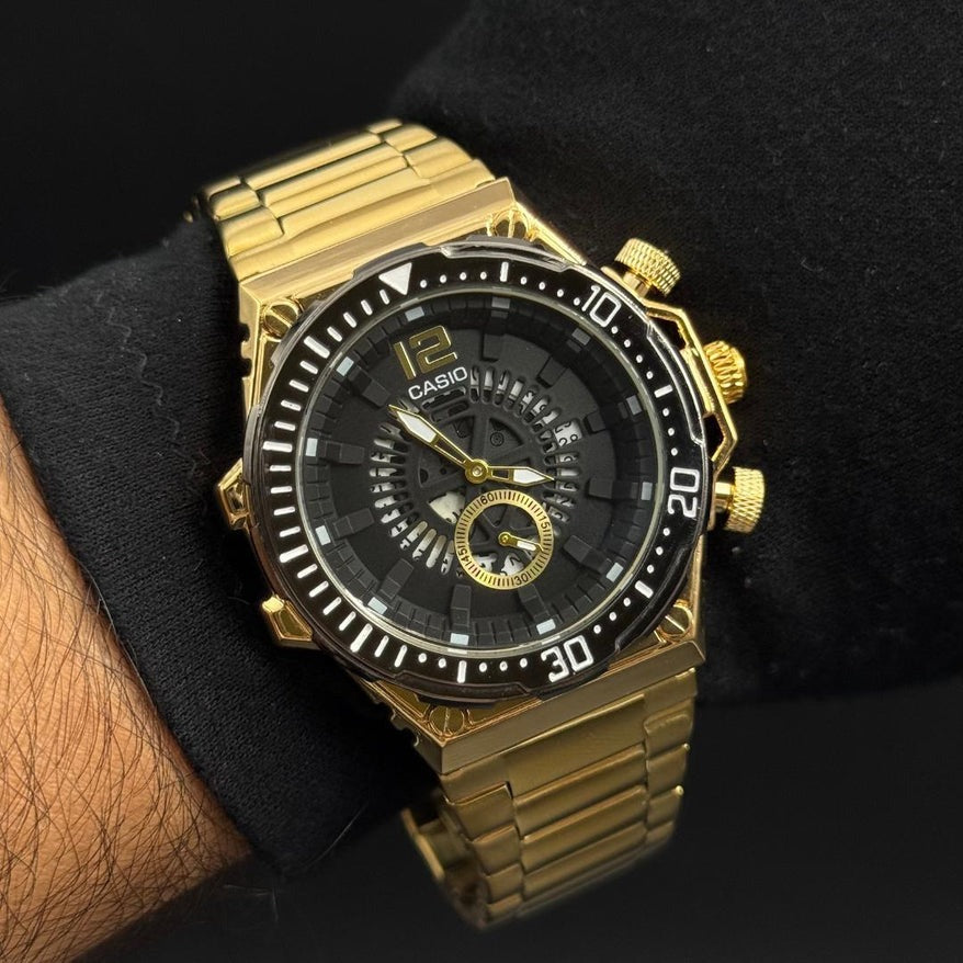 Casio Edifice 2025 Dorado Tablero Negro