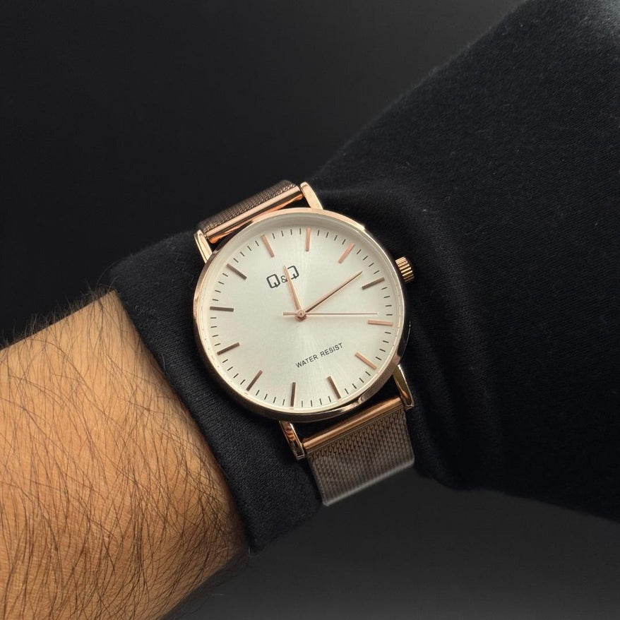Q&Q Malla New Oro Rosa Tablero Blanco