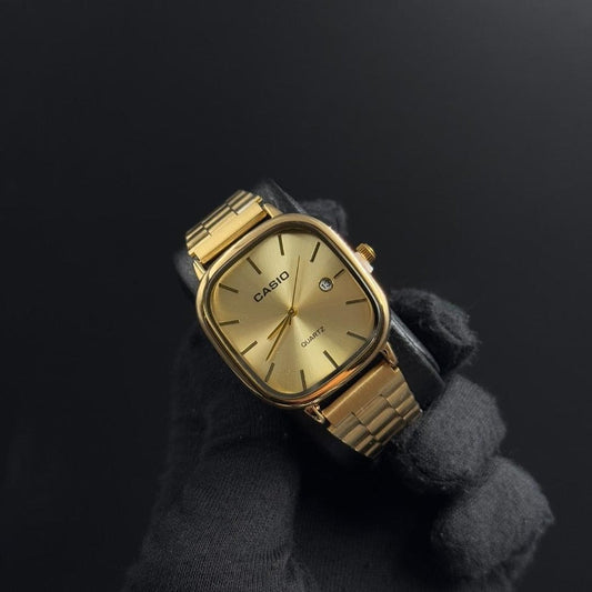 Casio Cuadrado Clasico Dorado Tablero Dorado
