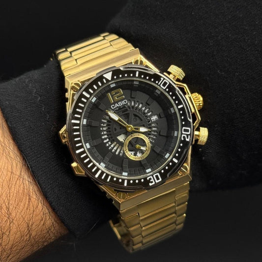 Casio Edifice 2025 Dorado Tablero Negro