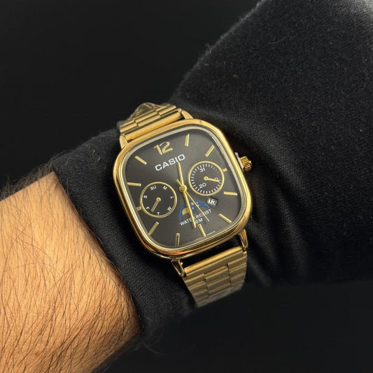 Casio MTP Dorado Tablero Negro