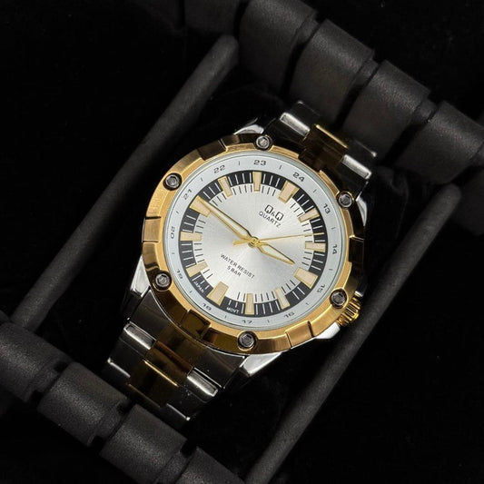 Q&Q 4280 Bicolor Dorado Tablero Plateado