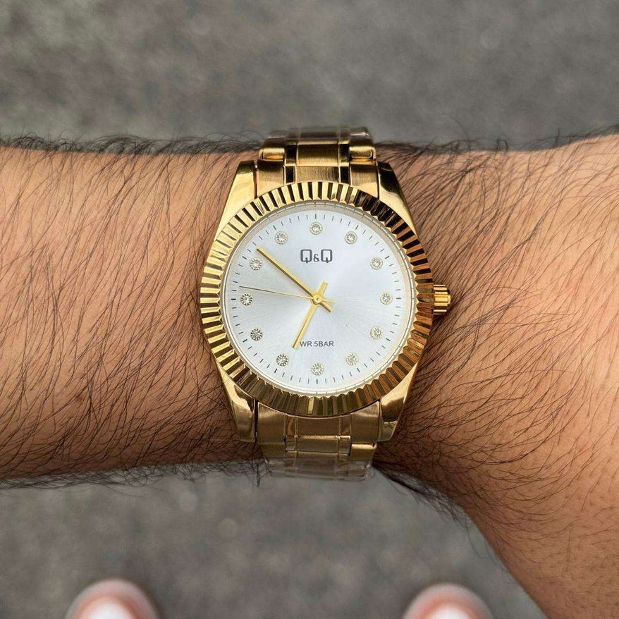 Q&Q Hombre 2025 2025 New Dorado Tablero Plateado