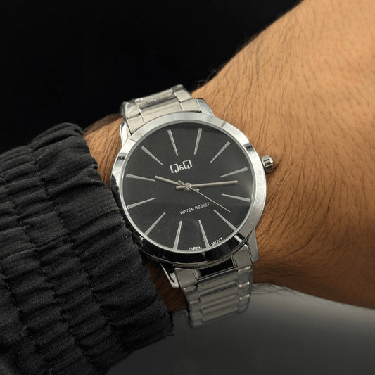 Q&Q Hombre New Plateado Tablero Negro